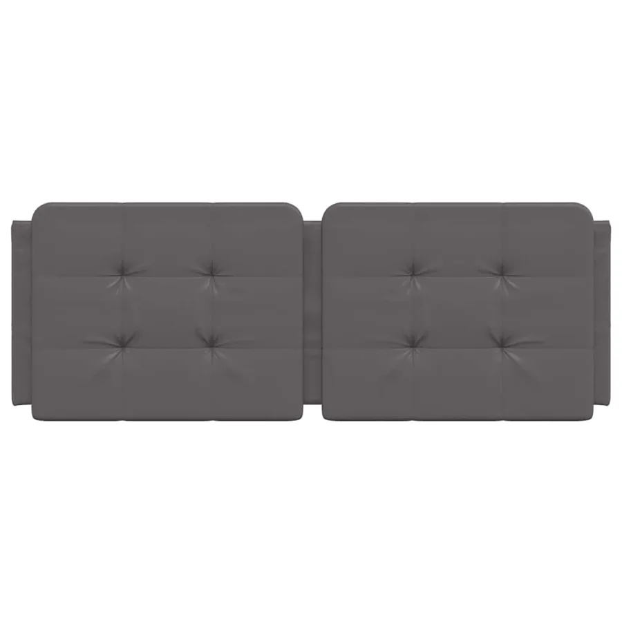 Coussin de tête de lit Zadar gris 140 cm similicuir - 4