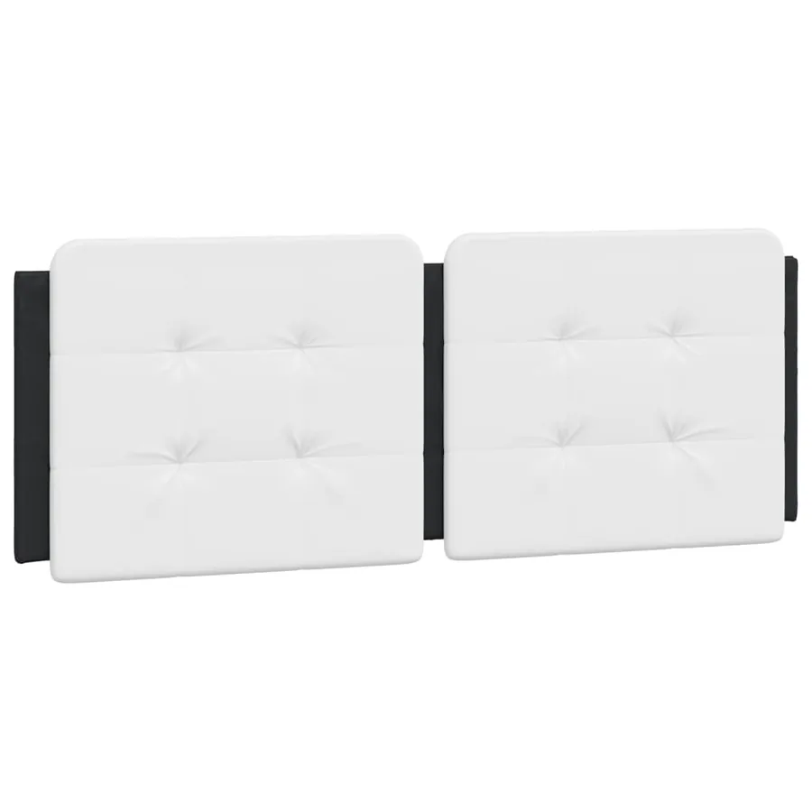 Lit avec matelas Zadar noir et blanc 140x200 cm similicuir - 5