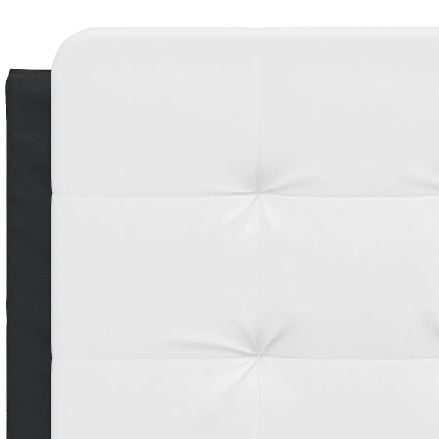 Cadre de lit avec LED sans matelas Zadar noir et blanc 140x190 cm - 11