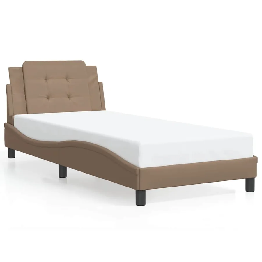 Cadre de lit sans matelas Zadar cappuccino 90x200 cm similicuir - 2