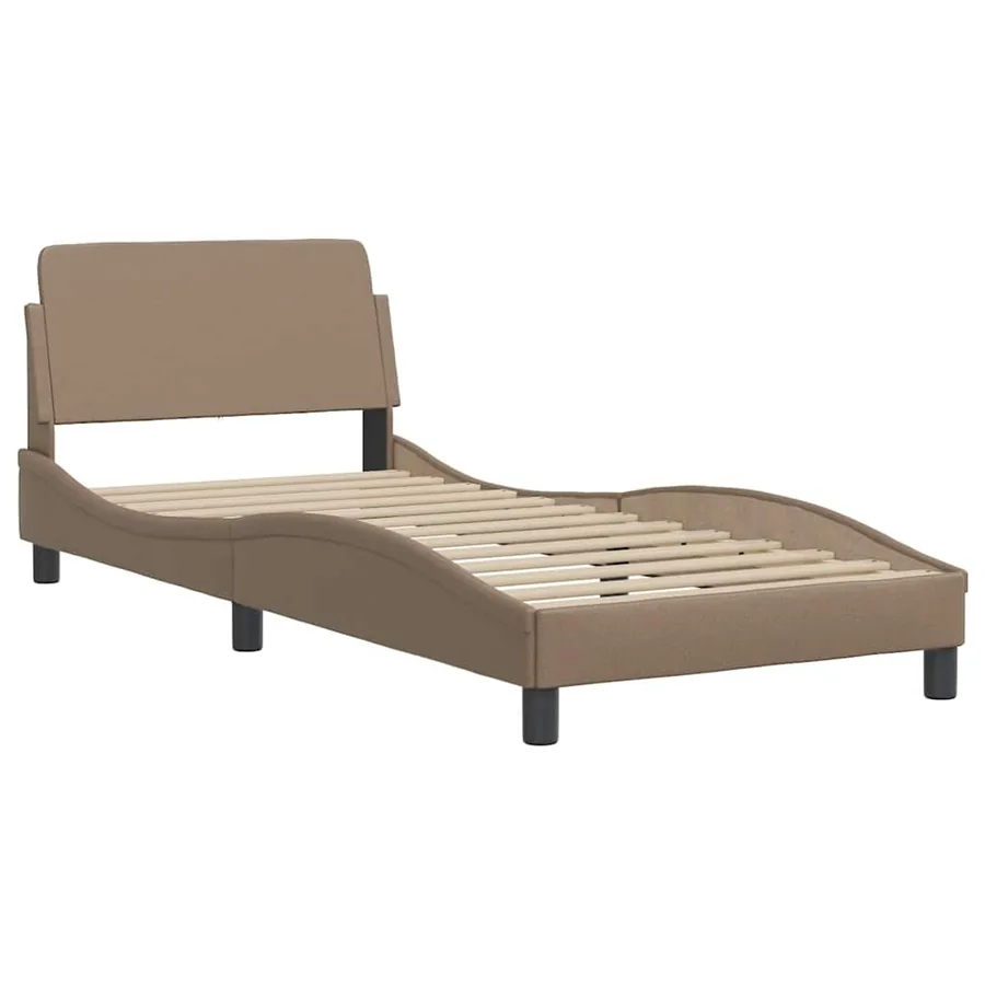 Cadre de lit sans matelas Zadar cappuccino 90x200 cm similicuir - 7