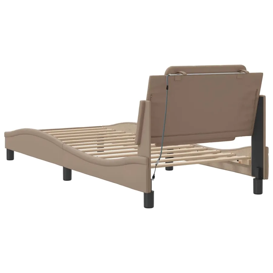 Cadre de lit avec LED sans matelas Zadar cappuccino 90x200 cm - 10