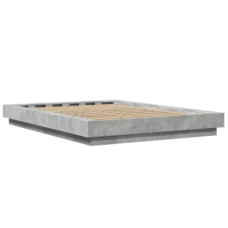 Cadre de lit sans matelas gris béton 120x200 cm - 6