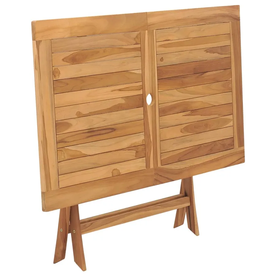 Table pliable de jardin 120x70x75 cm Bois de teck solide - 4