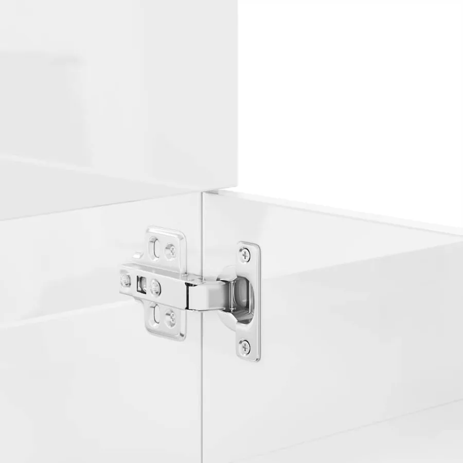 Ensemble de meubles de salle de bain 3 pcs blanc brillant - 9
