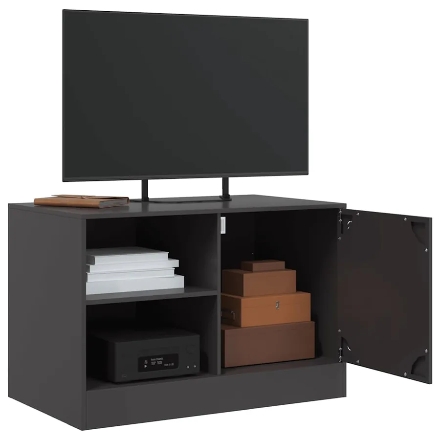 Meubles TV 2 pcs noir 67x39x44 cm acier - 4