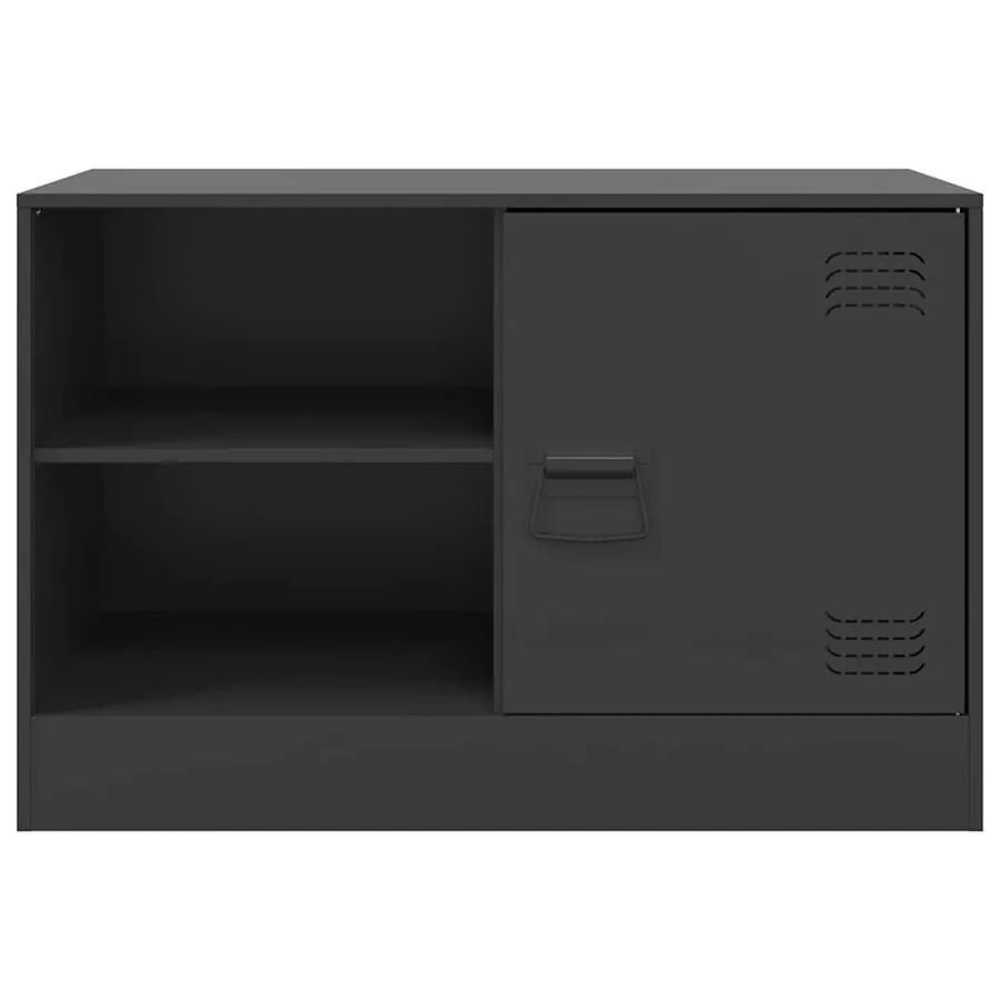 Meubles TV 2 pcs noir 67x39x44 cm acier - 5