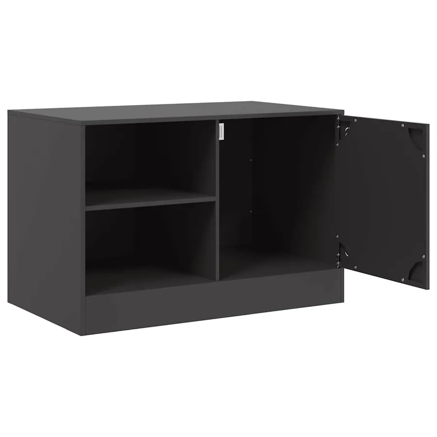 Meubles TV 2 pcs noir 67x39x44 cm acier - 7