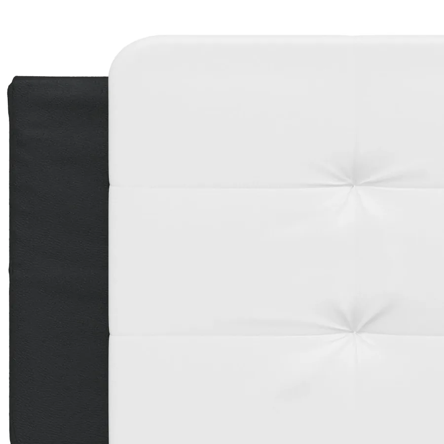Cadre de lit avec LED sans matelas Zadar noir et blanc 160x200 cm - 11