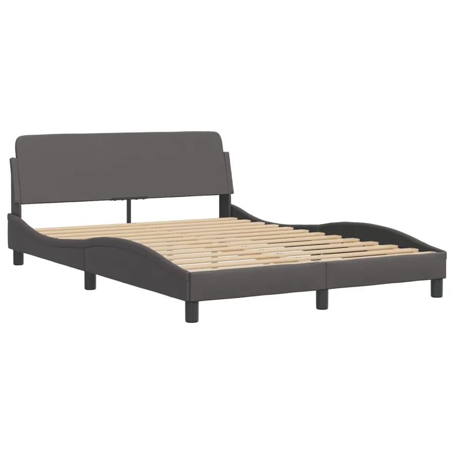 Cadre de lit avec LED sans matelas Zadar gris 120x200 cm - 7