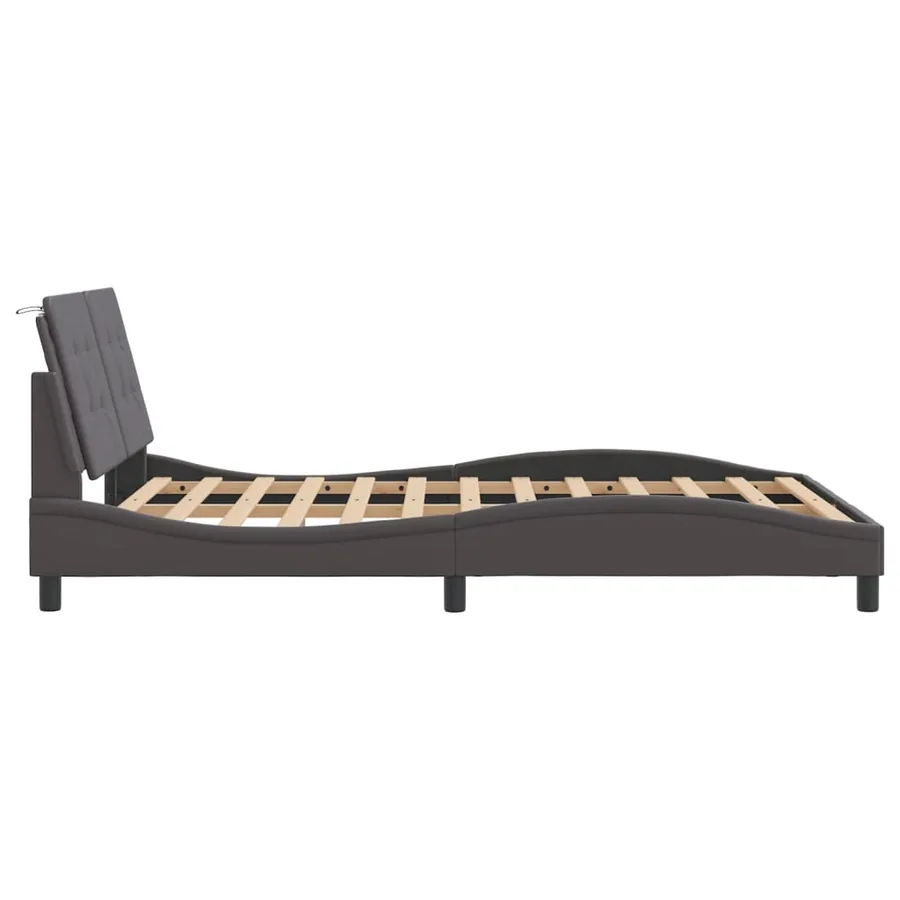 Cadre de lit avec LED sans matelas Zadar gris 120x200 cm - 8