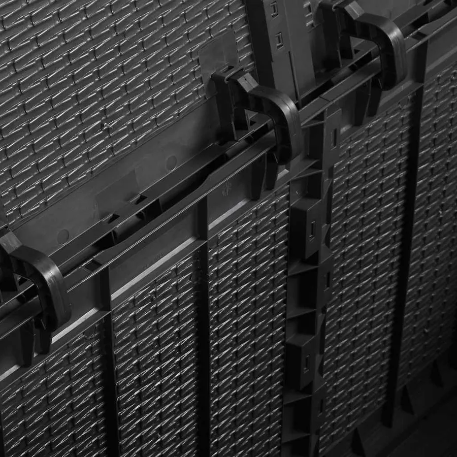 Garden storage box 180 L Black PP Rattan - 8