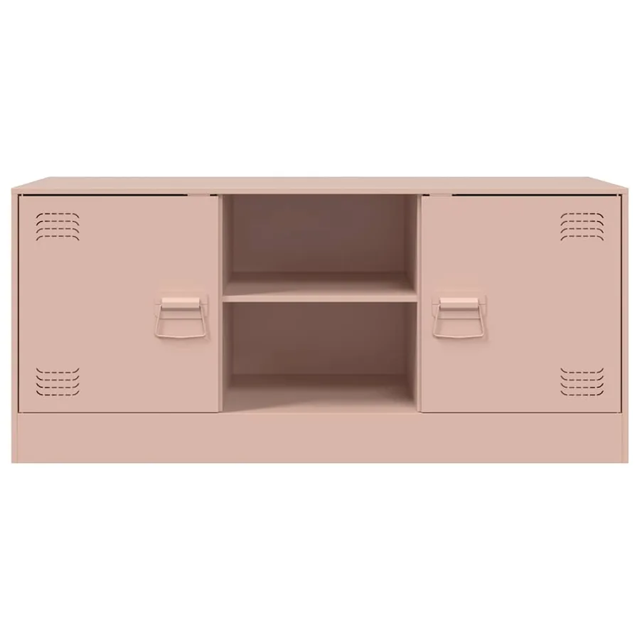 Meuble TV rose 99x39x44 cm acier - 6