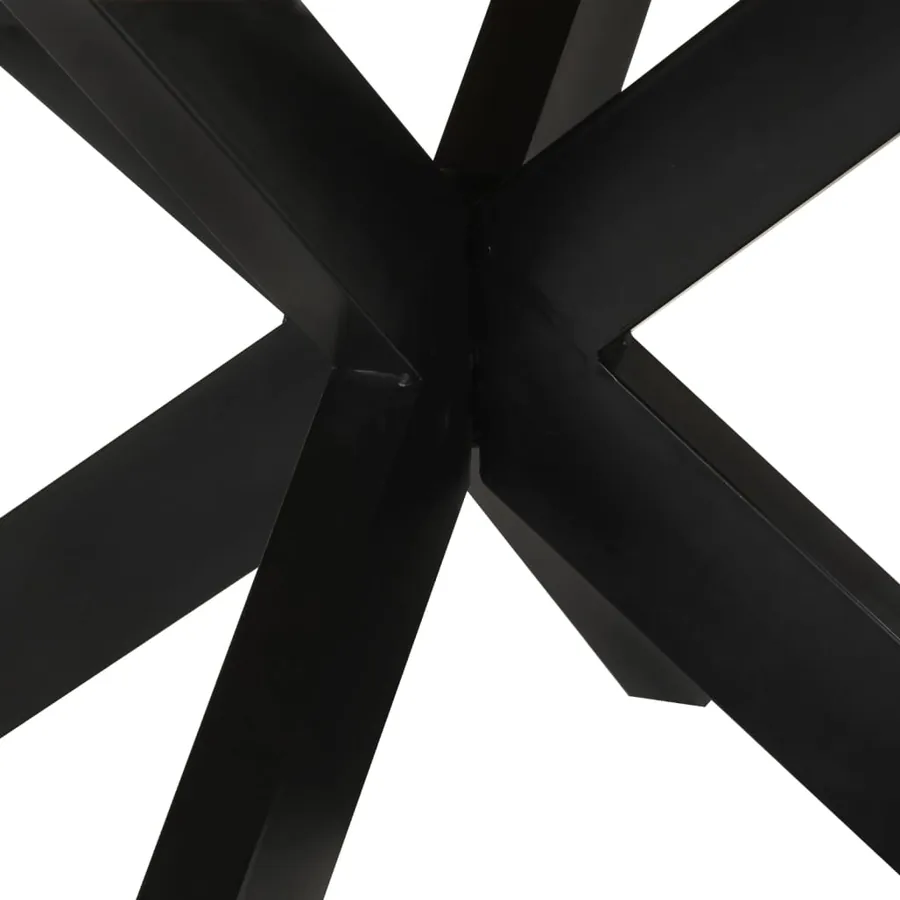 Table à dîner Ø150x76 cm bois de manguier massif brut - 7
