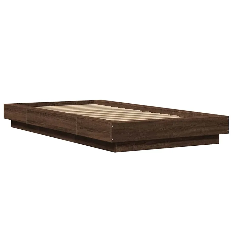 Cadre de lit sans matelas chêne marron 100x200 cm - 3