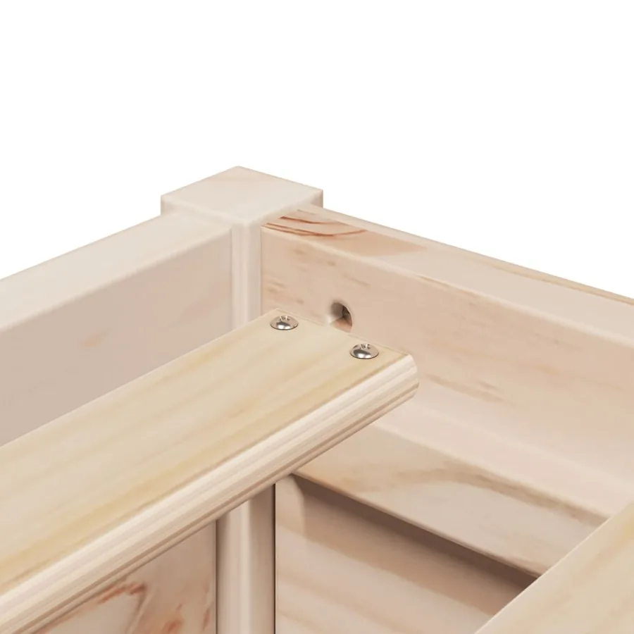 Cadre de lit sans matelas 135x190 cm bois de pin massif - 7