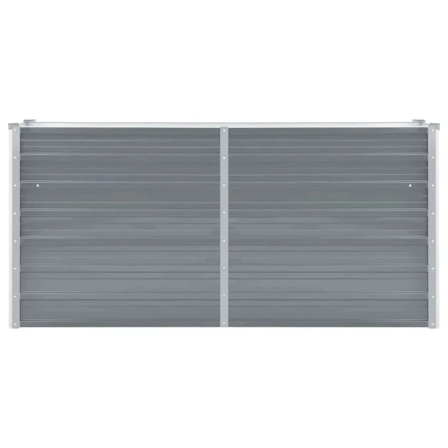 Garden raised bed Galvanised steel 160x40x77 cm Grey - 3
