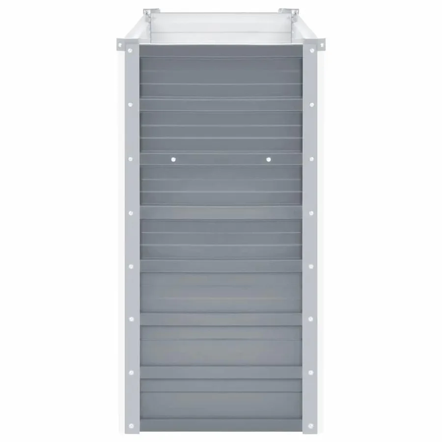 Garden raised bed Galvanised steel 160x40x77 cm Grey - 4