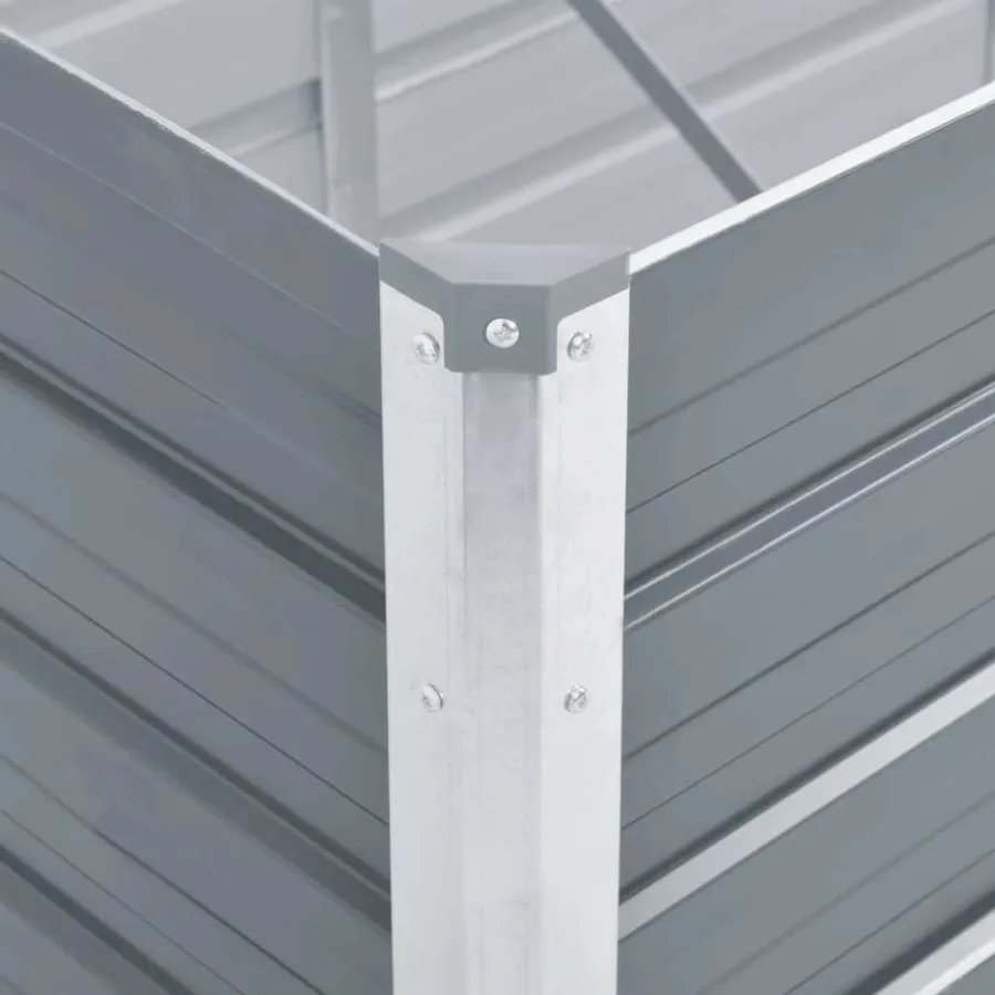 Lit surélevé de jardin Acier galvanisé 160x40x77 cm Gris - 6