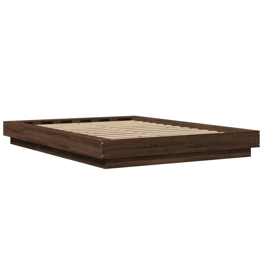 Cadre de lit sans matelas chêne marron 120x190 cm - 6