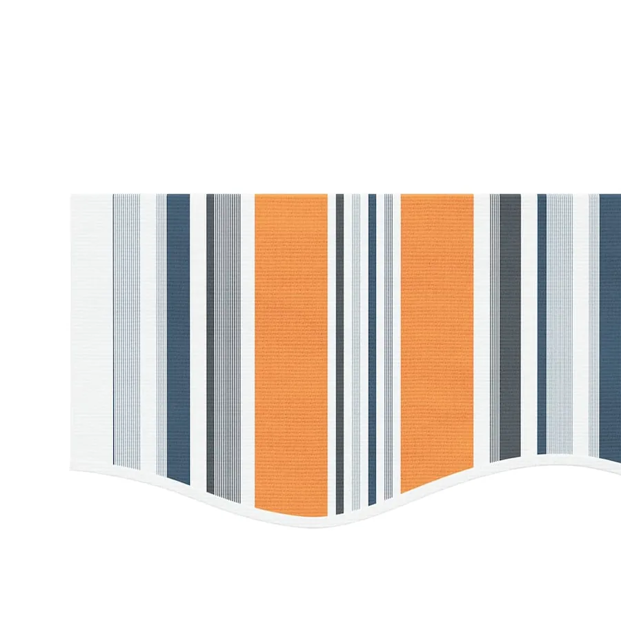 Tissu de remplacement pour auvent orange et bleu 5x3,5 m polyester - 5