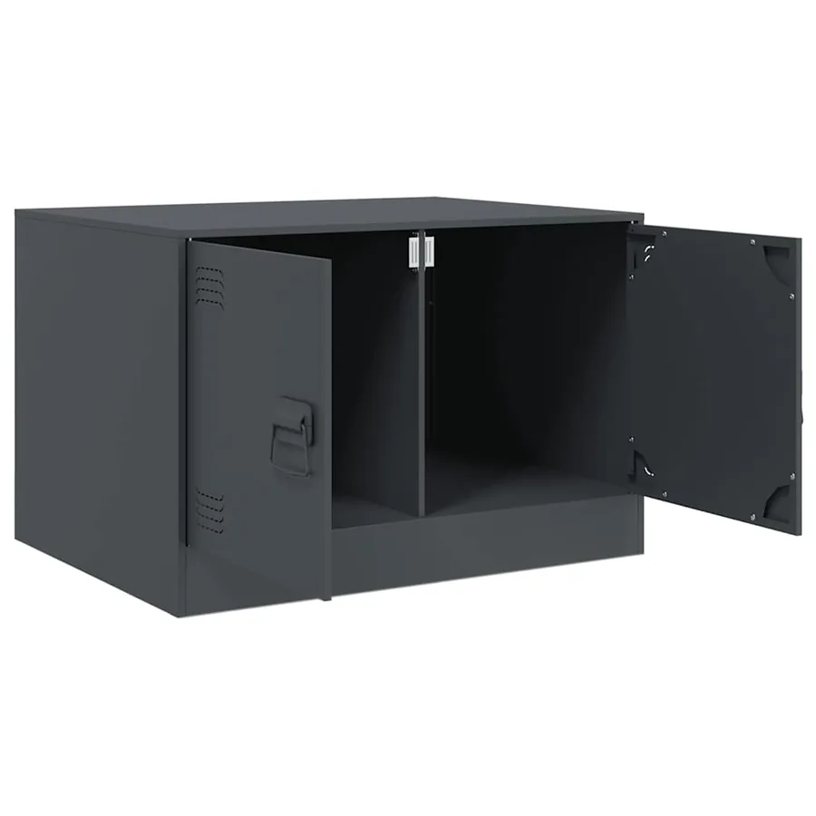 Table basse anthracite 67x50x44 cm acier - 7
