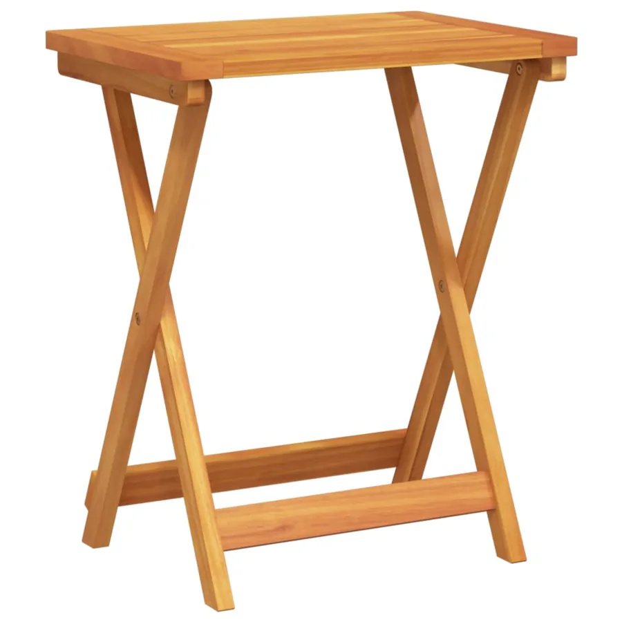 Table pliable de jardin 50x36x60 cm bois d'acacia solide - 2