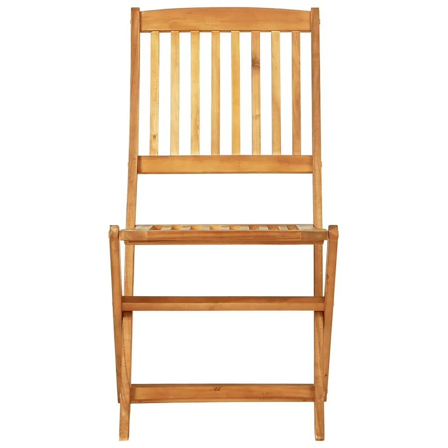 Ensemble à manger de jardin pliable 5 pcs bois massif d’acacia - 6