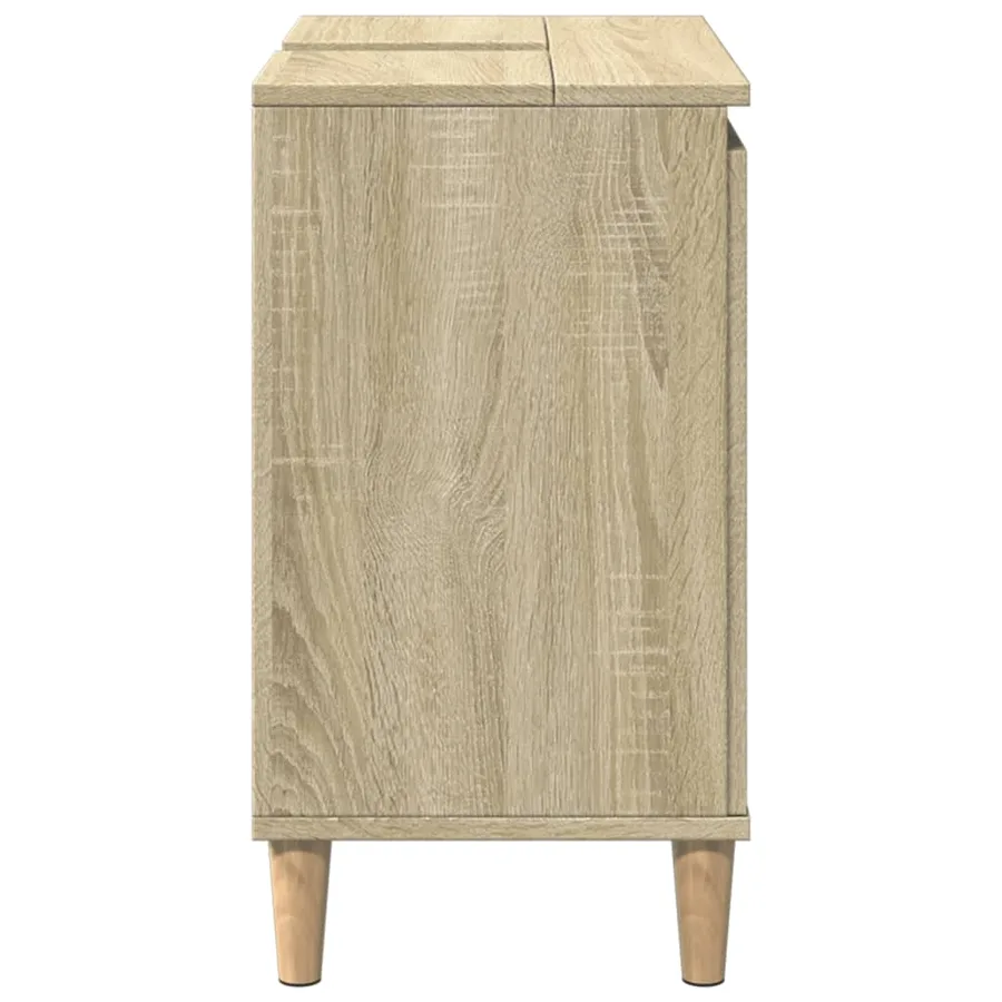Meuble d'évier chêne sonoma 58x33x60 cm bois d'ingénierie - 5