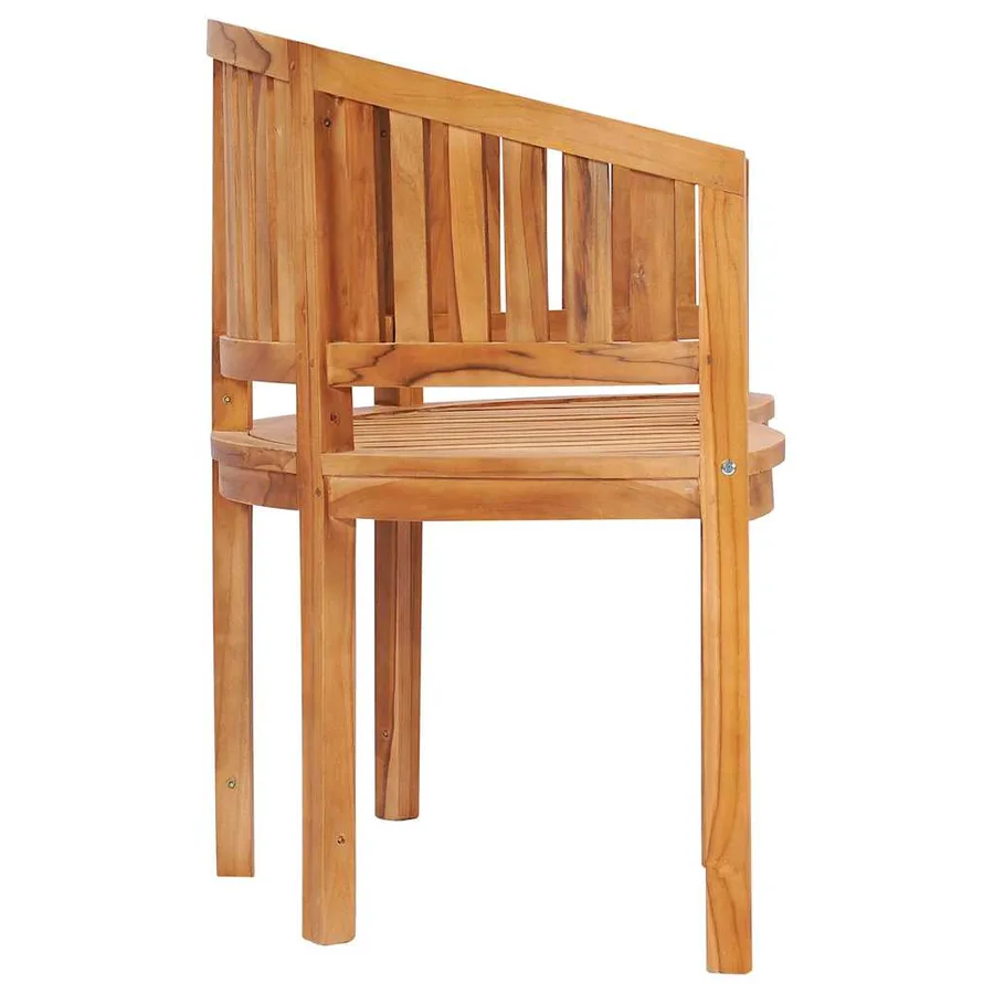 Banc de jardin en forme de banane 120 cm Teck solide - 5