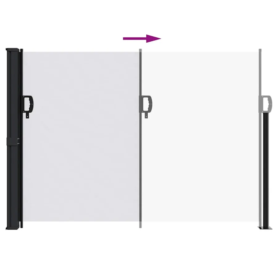 Auvent latéral rétractable blanc 140x600 cm - 5