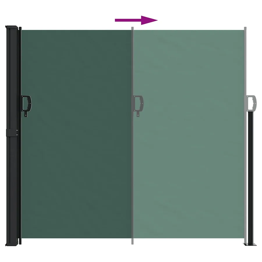 Auvent latéral rétractable vert foncé 180x300 cm - 5