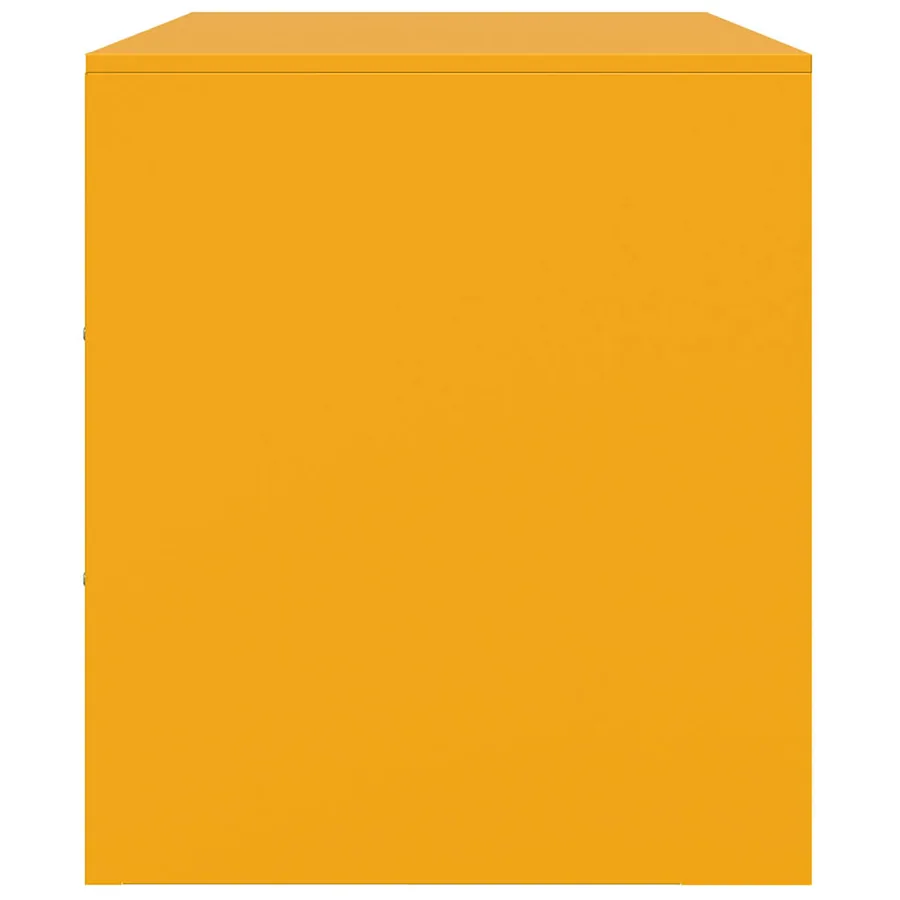 Meuble TV jaune moutarde 99x39x44 cm acier - 8