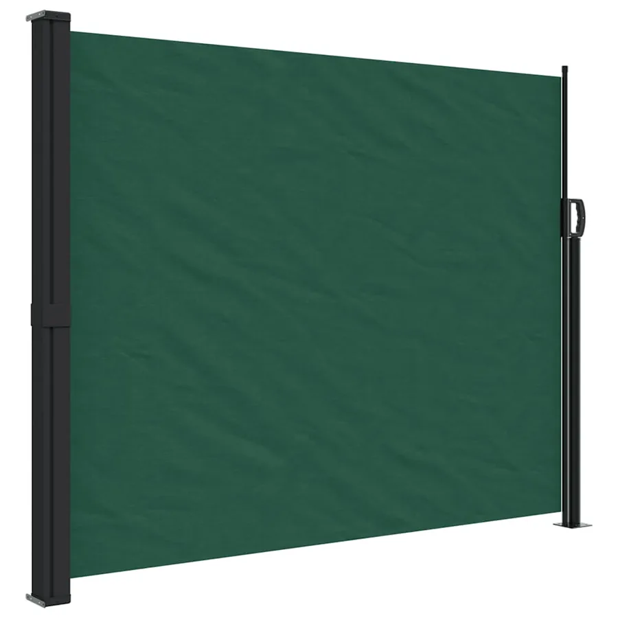 Auvent latéral rétractable vert foncé 160x500 cm - 2