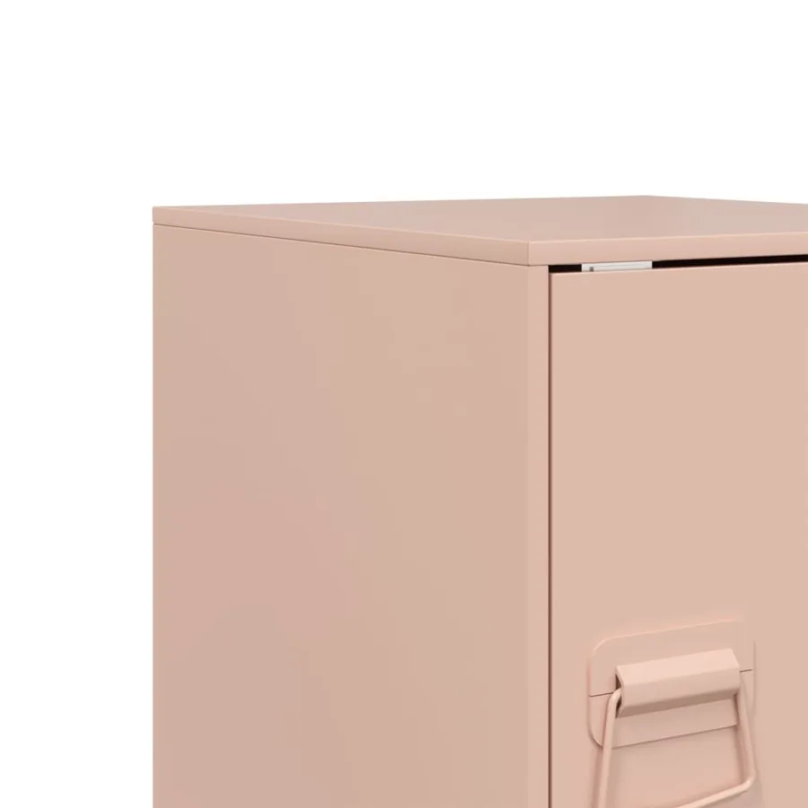 Tables de chevet 2 pcs rose 34,5x39x44 cm acier - 11