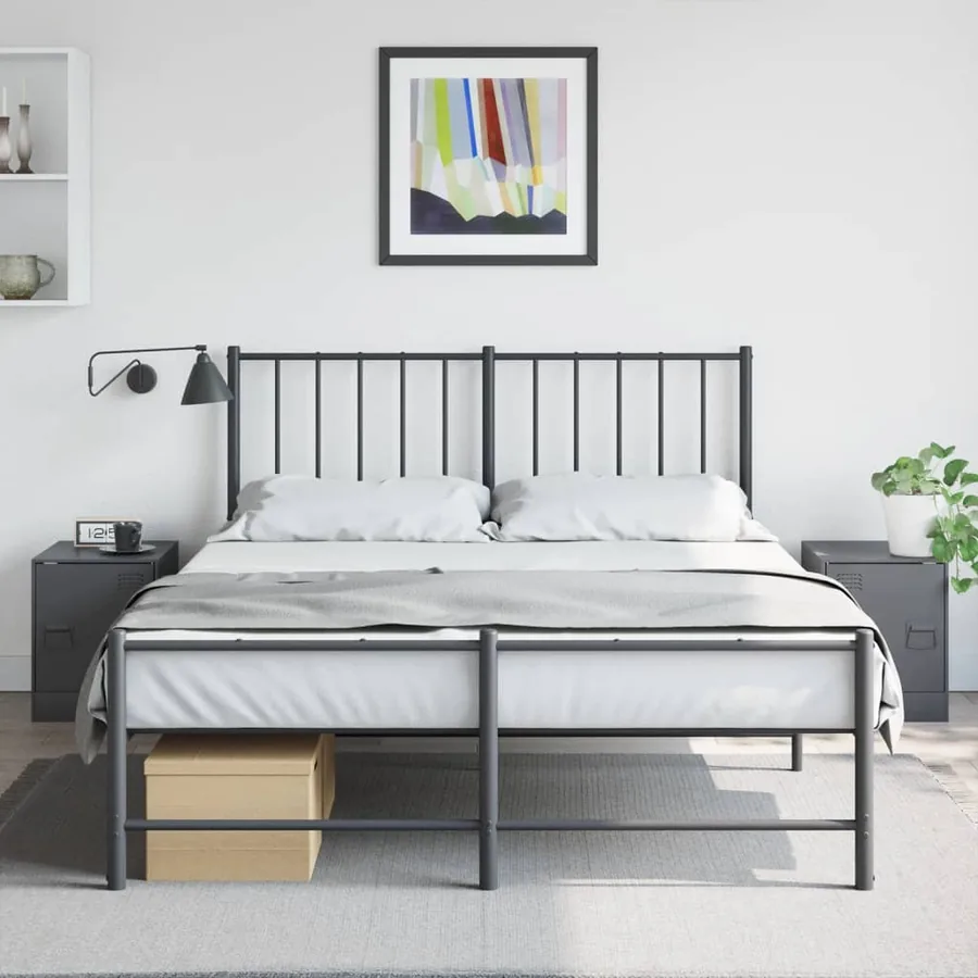 Tables de chevet 2 pcs anthracite 34,5x39x44 cm acier