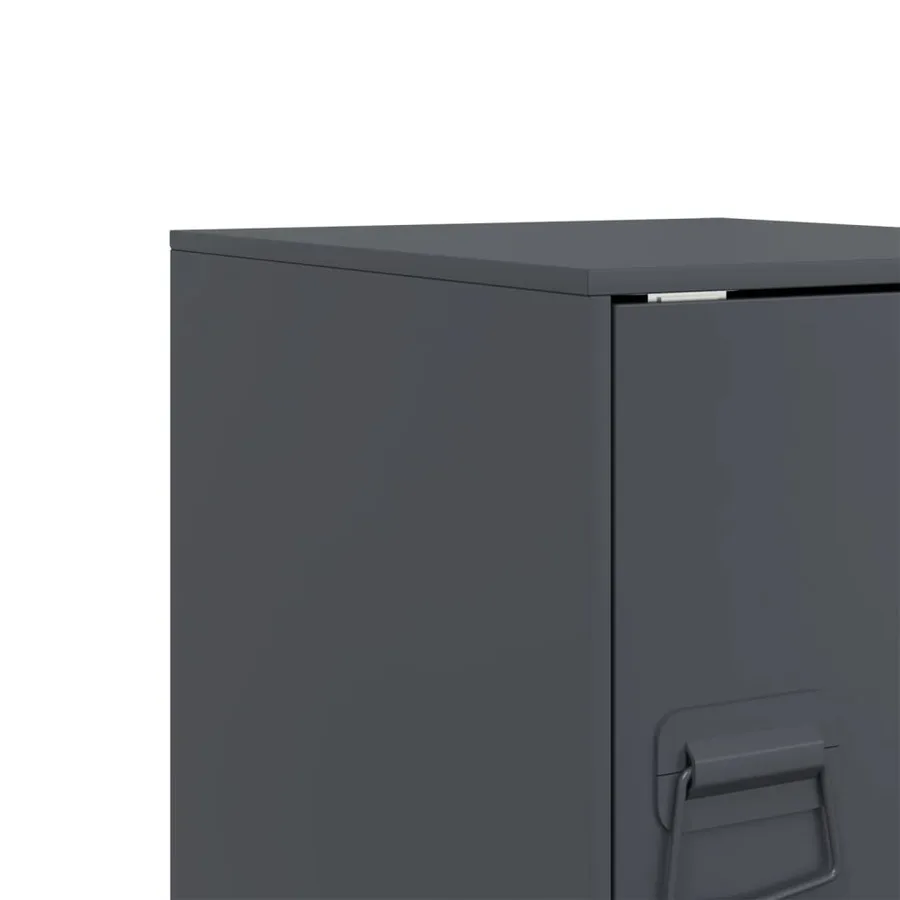 Tables de chevet 2 pcs anthracite 34,5x39x44 cm acier - 11