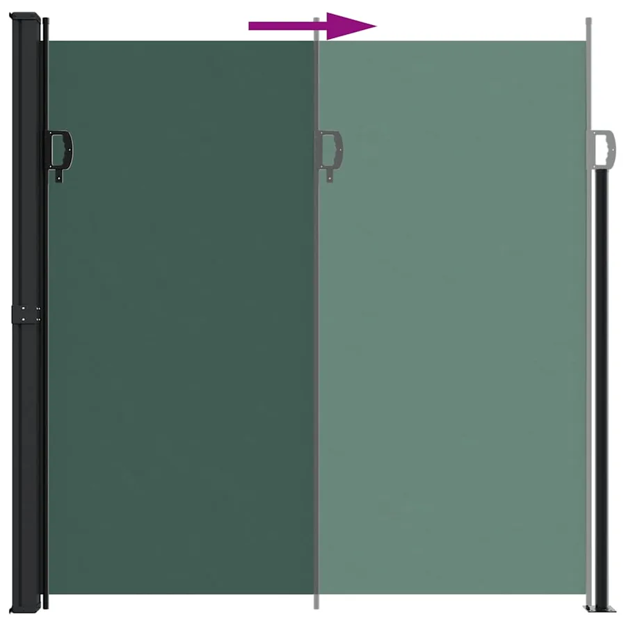 Auvent latéral rétractable vert foncé 200x300 cm - 5
