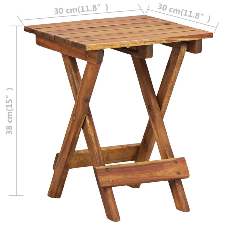 Support pour plantes 30x30x38 cm Bois d'acacia solide - 7