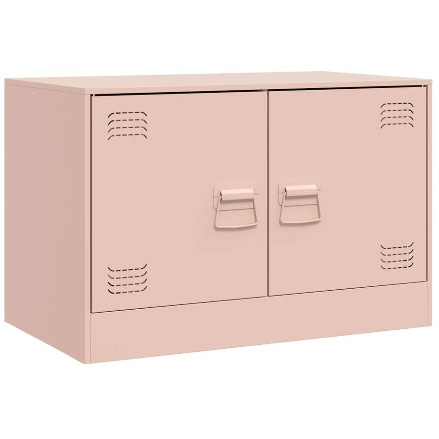 Meuble TV rose 67x39x44 cm acier - 2