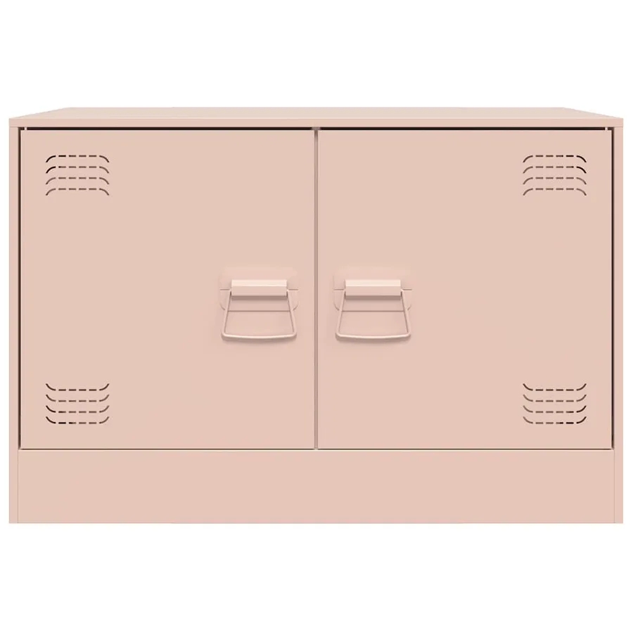 Meuble TV rose 67x39x44 cm acier - 5