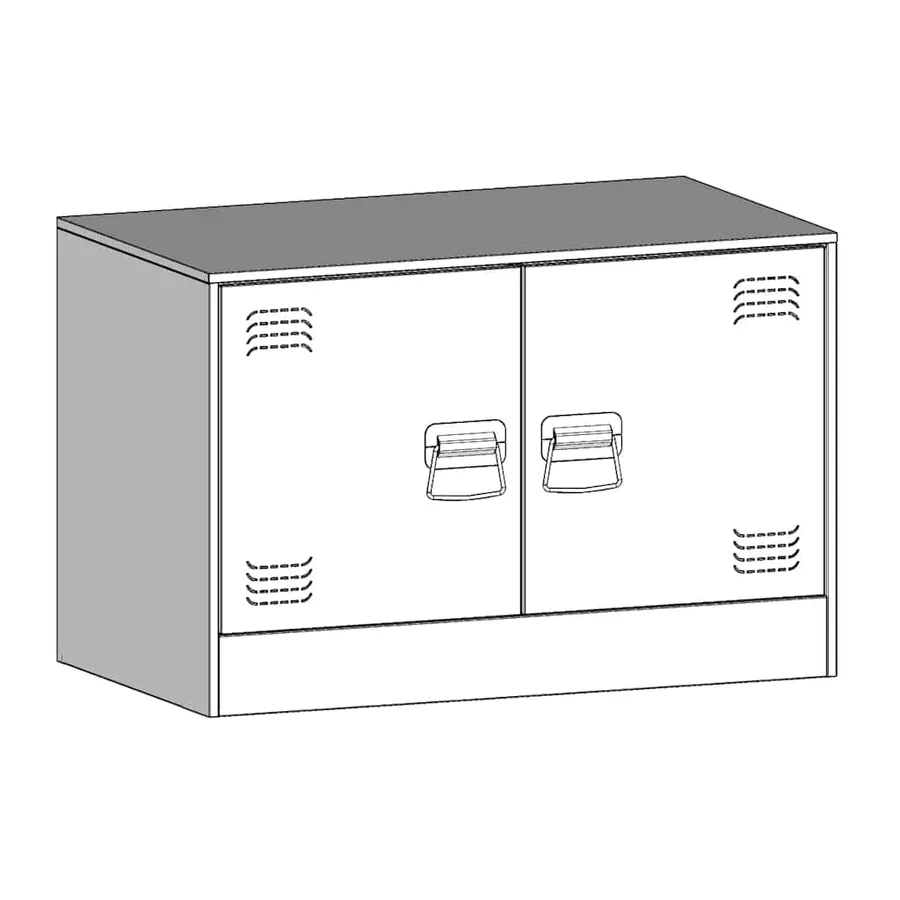 Meubles TV 2 pcs jaune moutarde 67x39x44 cm acier - 11