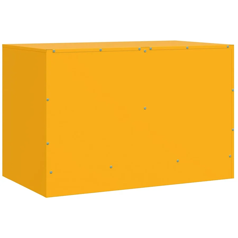 Meubles TV 2 pcs jaune moutarde 67x39x44 cm acier - 9