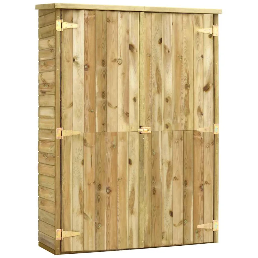 Abri à outils de jardin 123x50x171 cm Pinède imprégnée - 2