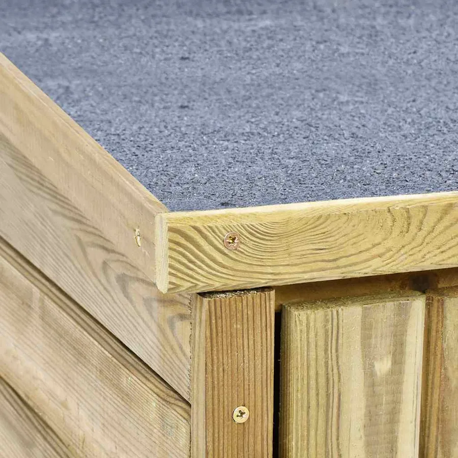 Abri à outils de jardin 123x50x171 cm Pinède imprégnée - 7