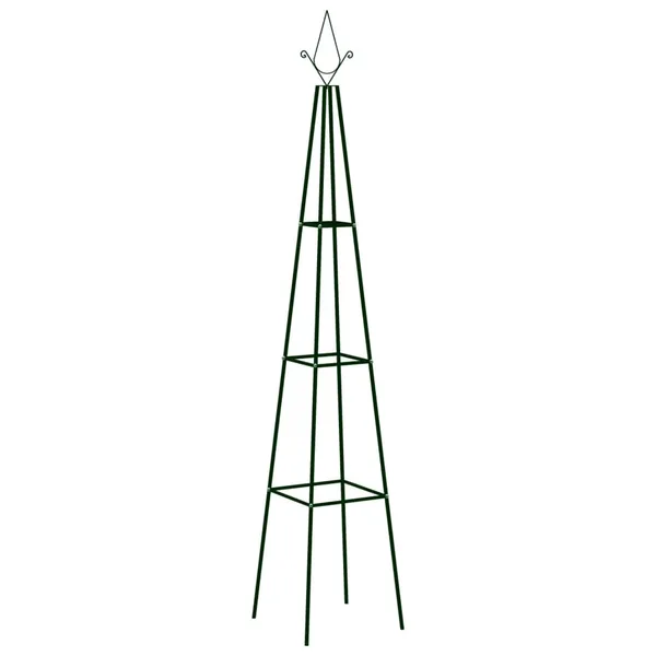 Climbing plant supports 2 pcs Dark green 35x35x195 cm Iron