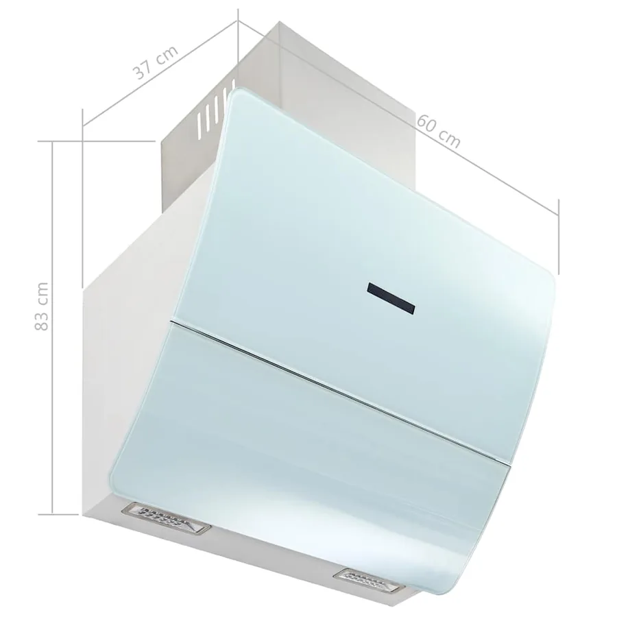Hotte murale acier inoxydable 756 m³/h 60 cm blanc - 9