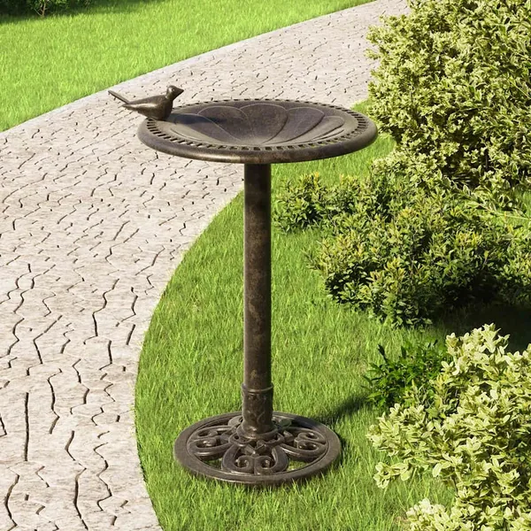 Baignoire de jardin pour oiseaux Bronze Plastique