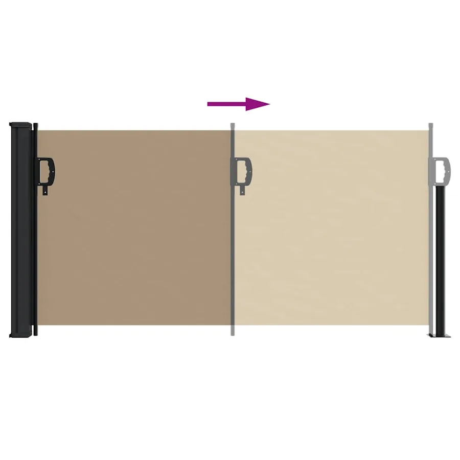 Auvent latéral rétractable taupe 100x300 cm - 5