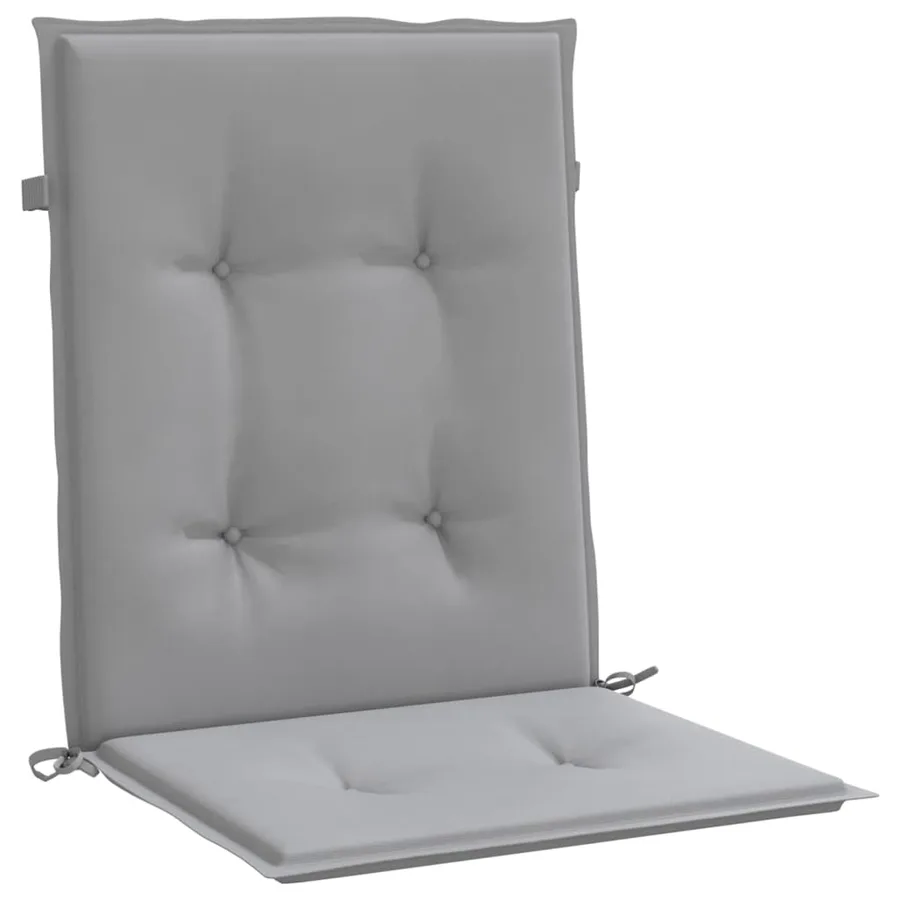 Coussins de chaise de jardin à dossier bas lot de 4 gris - 5